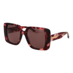 Trussardi Quadrat Sonnenbrille TSW9029 53G21 in Burgunder – 45° Seitenansicht
