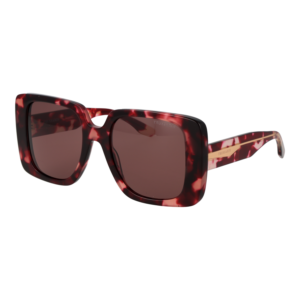 Trussardi Quadrat Sonnenbrille TSW9029 53G21 in Burgunder – 45° Seitenansicht