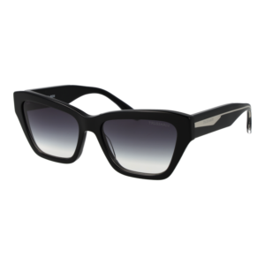 Trussardi Katzenaugen Sonnenbrille TSW9030 57A01 in Schwarz – 45° Seitenansicht