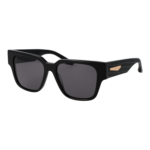 Trussardi Quadrat Sonnenbrille TSW9033 54A01 in Schwarz – 45° Seitenansicht
