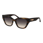 Trussardi Katzenaugen Sonnenbrille TSW9034 54E01 in Braun – 45° Seitenansicht