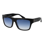 Trussardi Quadrat Sonnenbrille TSM9067 56A01 in Schwarz – 45° Seitenansicht