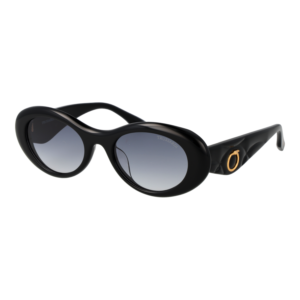 Trussardi Oval Sonnenbrille TSW9094 53A02 in Schwarz – 45° Seitenansicht