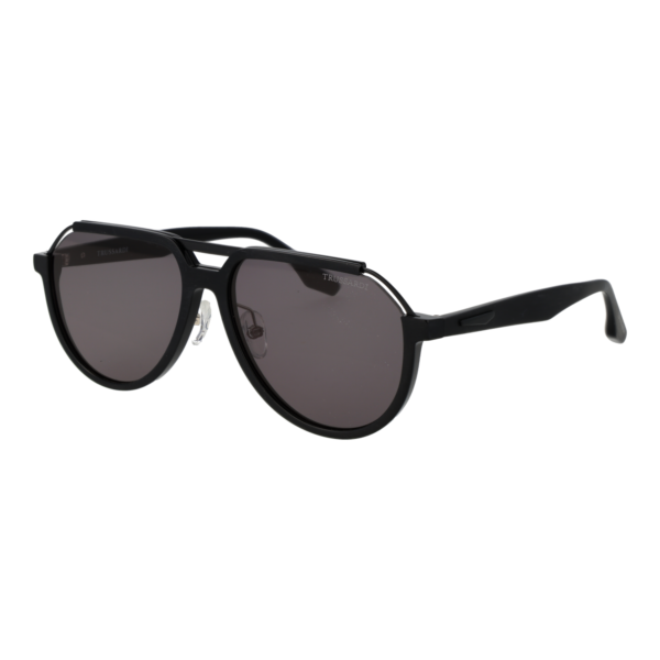 Trussardi Pilotenbrille Sonnenbrille TSM9042 59A01 in Schwarz – 45° Seitenansicht