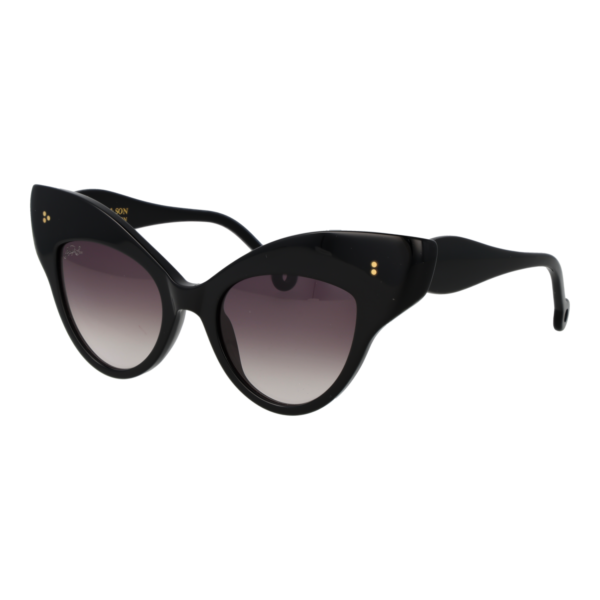 Hally & Son Schmetterling Sonnenbrille HS940S01 5001 in Schwarz – 45° Seitenansicht