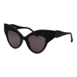 Hally & Son Schmetterling Sonnenbrille HS940S03 5003 in Schwarz – 45° Seitenansicht