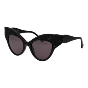 Hally & Son Schmetterling Sonnenbrille HS940S03 5003 in Schwarz – 45° Seitenansicht