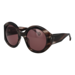 Hally & Son Rund Sonnenbrille HS936S03 5303 in Braun – 45° Seitenansicht