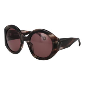Hally & Son Rund Sonnenbrille HS936S03 5303 in Braun – 45° Seitenansicht