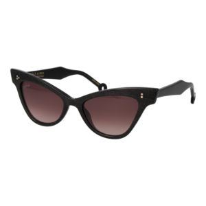 Hally & Son Schmetterling Sonnenbrille HS931S04 5404 in Schwarz – 45° Seitenansicht