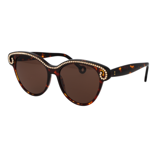 Hally & Son Schmetterling Sonnenbrille HS901V02S 5302S in Havanna – 45° Seitenansicht