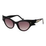 Hally & Son Schmetterling Sonnenbrille HS899V01S 5001S in Schwarz – 45° Seitenansicht