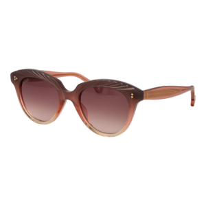 Hally & Son Panto Sonnenbrille HS932V01S 5001S in Rosa – 45° Seitenansicht