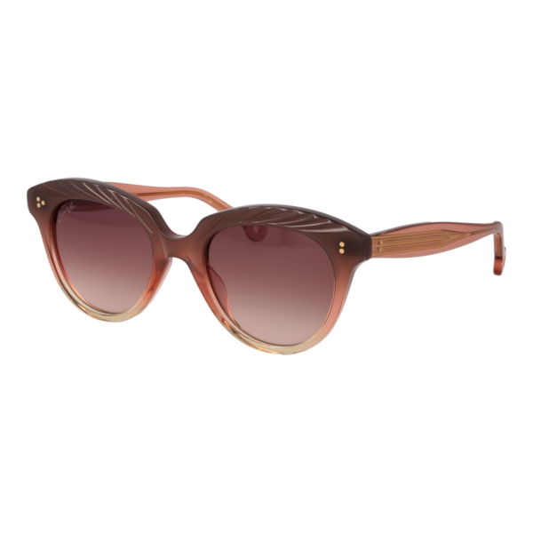 Hally & Son Panto Sonnenbrille HS932V01S 5001S in Rosa – 45° Seitenansicht