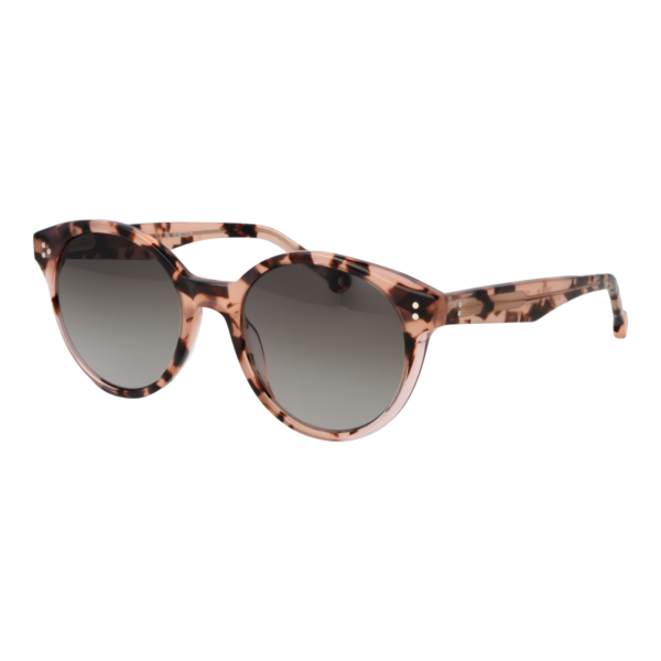 Hally & Son Rund Sonnenbrille HSA03V04S 5204S in Rosa – 45° Seitenansicht
