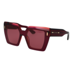 Calvin Klein Quadrat Sonnenbrille CK23502S 52616 in Burgunder – 45° Seitenansicht