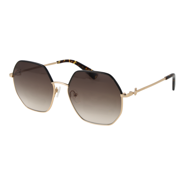 Longchamp Geometric Sonnenbrille LO140SL 58727 in Gold – 45° Seitenansicht