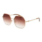 Longchamp Geometric Sonnenbrille LO140SL 58731 in Gold – 45° Seitenansicht