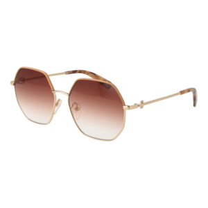 Longchamp Geometric Sonnenbrille LO140SL 58731 in Gold – 45° Seitenansicht
