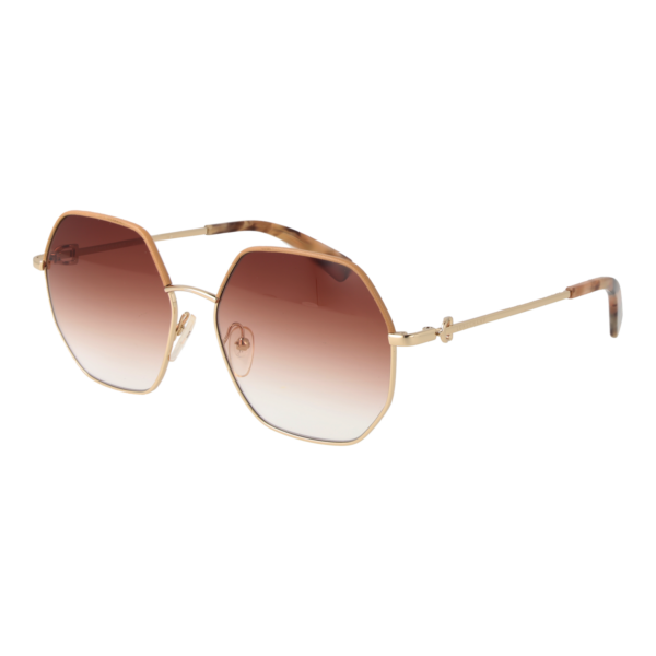 Longchamp Geometric Sonnenbrille LO140SL 58731 in Gold – 45° Seitenansicht