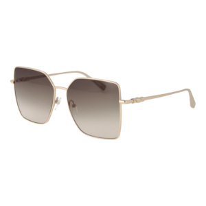 Longchamp Schmetterling Sonnenbrille LO173S N 57708 in Gold – 45° Seitenansicht