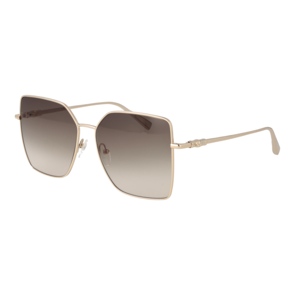 Longchamp Schmetterling Sonnenbrille LO173S N 57708 in Gold – 45° Seitenansicht