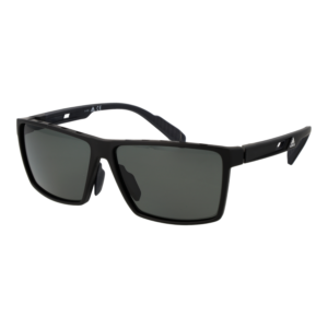 Adidas Sport Quadrat Sonnenbrille SP0034 6002A in Schwarz – 45° Seitenansicht