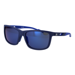 Adidas Sport Sport Sonnenbrille SP0047 6091X in Blau – 45° Seitenansicht