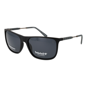 Timberland Quadrat Sonnenbrille TB9281 6202D in Schwarz – 45° Seitenansicht