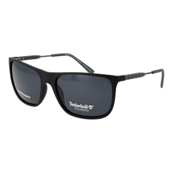 Timberland Sonnenbrille TB9281 6202D – 45° Seitenansicht Timberland Quadrat Sonnenbrille TB9281 6202D in Schwarz – 45° Seitenansicht