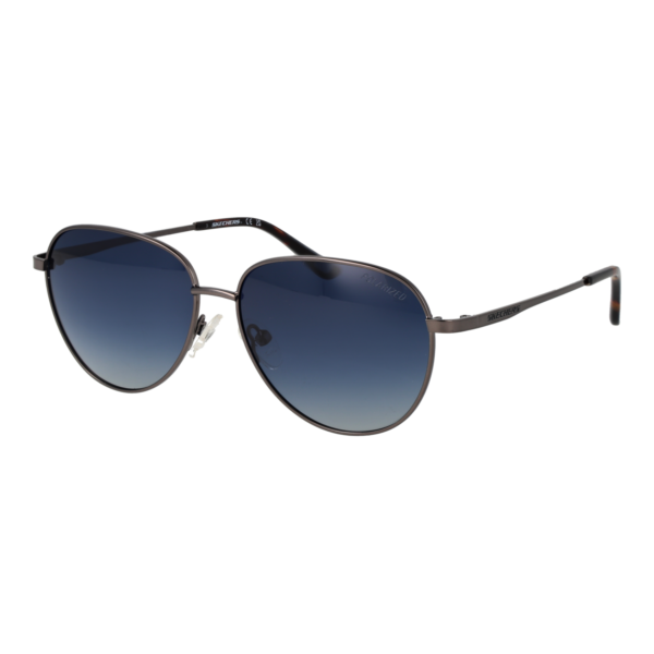 Skechers Panto Sonnenbrille SE6182 5208D in Gunmetal – 45° Seitenansicht