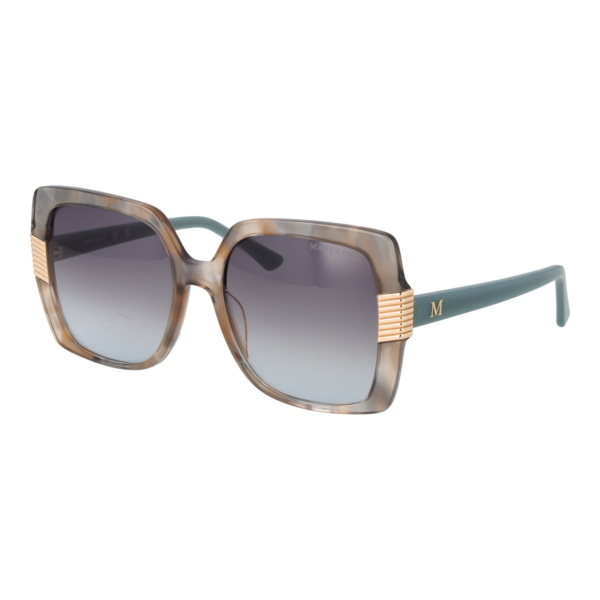 Marciano by Guess Quadrat Sonnenbrille GM0828 5795W in Braun – 45° Seitenansicht