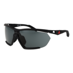 Adidas Sport Monoscheibe Sonnenbrille SP0072 0002A in Schwarz – 45° Seitenansicht