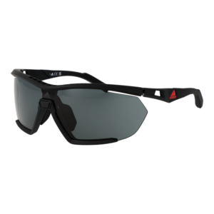 Adidas Sport Monoscheibe Sonnenbrille SP0072 0002A in Schwarz – 45° Seitenansicht