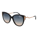 Marciano by Guess Schmetterling Sonnenbrille GM0834 5601W in Schwarz – 45° Seitenansicht