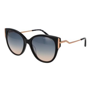 Marciano by Guess Schmetterling Sonnenbrille GM0834 5601W in Schwarz – 45° Seitenansicht