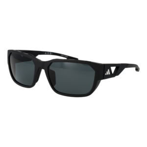 Adidas Sport Rechteck Sonnenbrille SP0092 5802D in Schwarz – 45° Seitenansicht