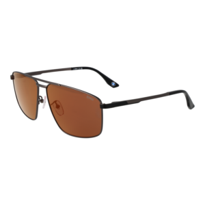 BMW Geometric Sonnenbrille BW0055-H 6209J in Schwarz – 45° Seitenansicht
