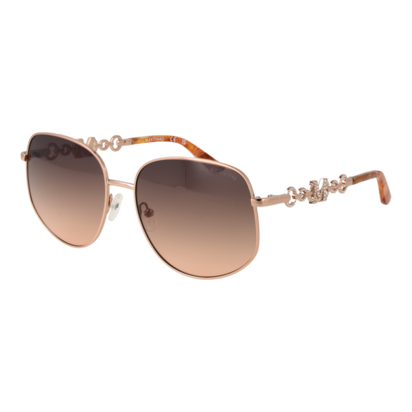Marciano by Guess Schmetterling Sonnenbrille GM00003 5928F in Rosé Gold – 45° Seitenansicht