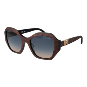 Marciano by Guess Geometric Sonnenbrille GM00007 5405W in Schwarz – 45° Seitenansicht