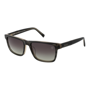 Timberland Rechteck Sonnenbrille TB00020 5520D in Grau – 45° Seitenansicht
