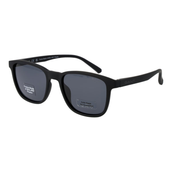 Gant Quadrat Sonnenbrille GA00006 5402A in Schwarz – 45° Seitenansicht