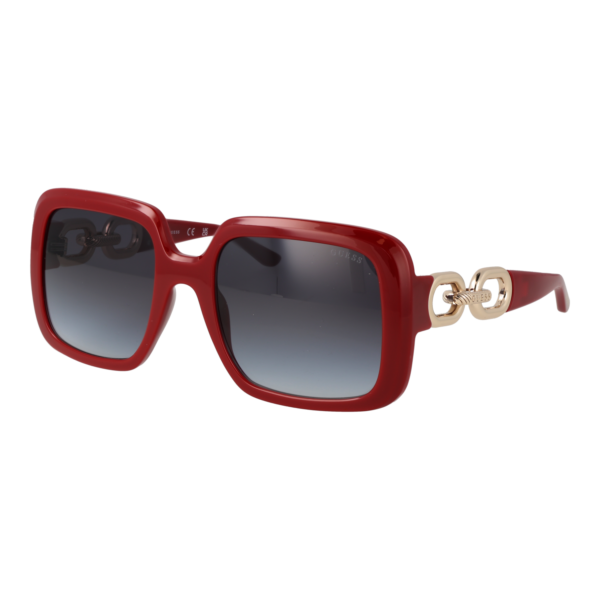 Guess Quadrat Sonnenbrille GU00161 5666B in Rot – 45° Seitenansicht