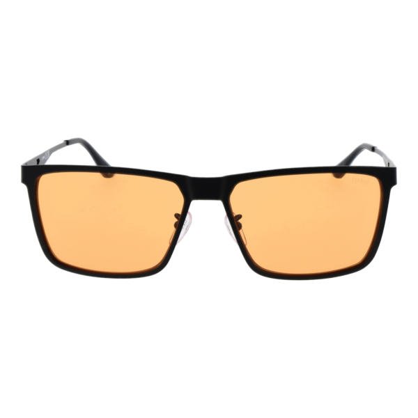 BMW Sonnenbrille BW0049-H 5902J – Frontansicht mit Metall Rahmen und Orange Gläsern