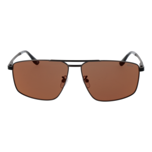 BMW Sonnenbrille BW0055-H 6209J – Frontansicht mit Titan Rahmen und Orange Gläsern