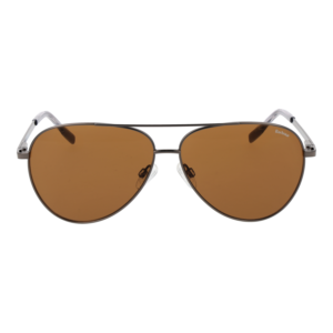 Barbour Sonnenbrille BAS 3021 61205 – Frontansicht mit Metall Rahmen und Orange Gläsern