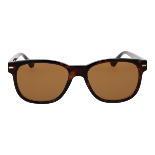 Barbour Sonnenbrille BAS 3025 55102 – Frontansicht mit Kunststoff Rahmen und Orange Gläsern