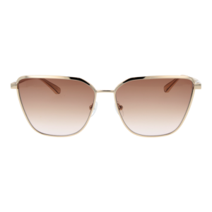 Calvin Klein Sonnenbrille CK22104S 60718 – Frontansicht mit Metall Rahmen und Braun Gläsern