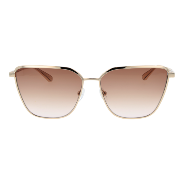 Calvin Klein Sonnenbrille CK22104S 60718 – Frontansicht mit Metall Rahmen und Braun Gläsern
