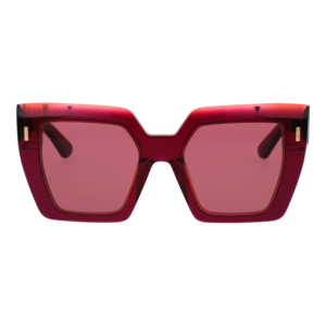 Calvin Klein Sonnenbrille CK23502S 52616 – Frontansicht mit Azetat Rahmen und Rosa Gläsern